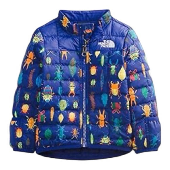 The North Face Other - The North Face Thermoball Jacket Infant Baby Bolt Blue Critter Crawl Print 0-3M